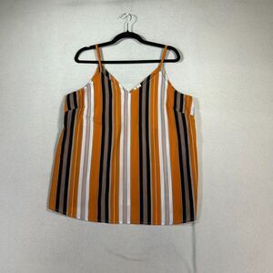 Japana Womens Top Size XL Stripe Sleeveless Office Career Casual Layering